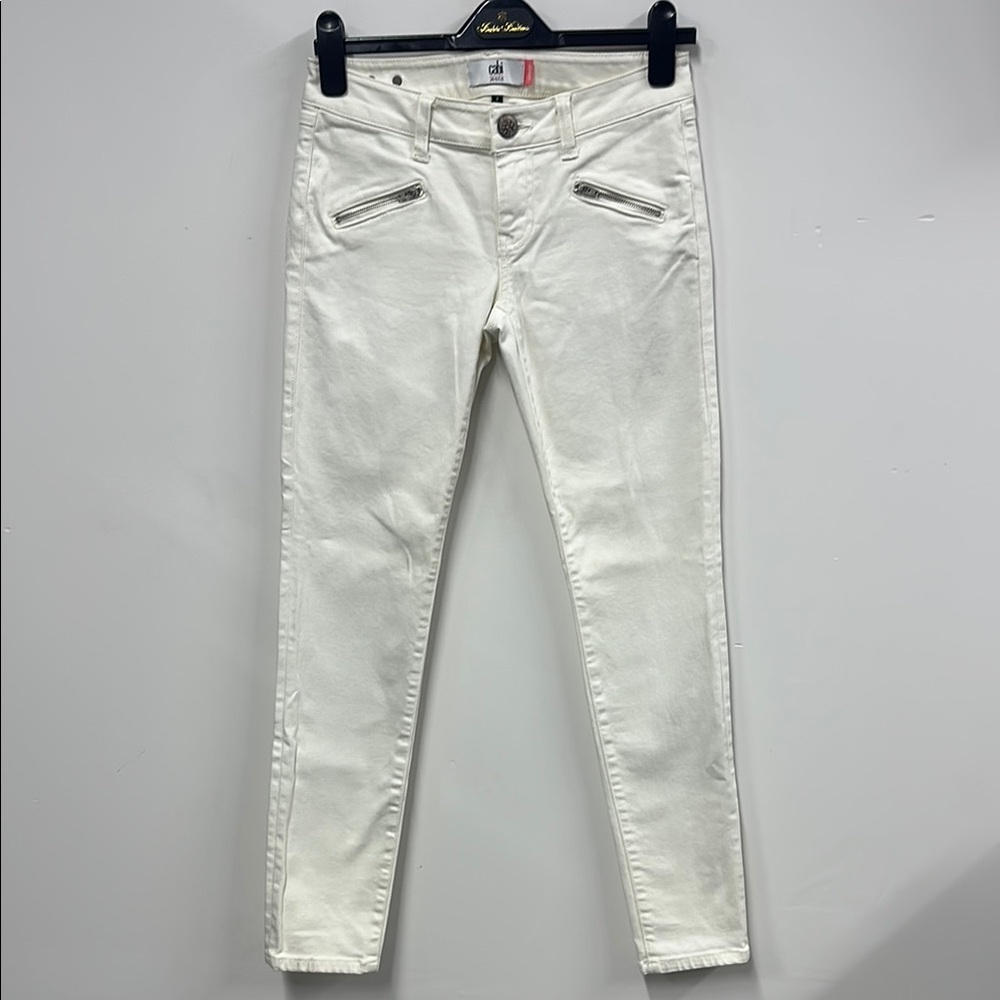 CAbi  5306 Women's White skinny Jeans 2